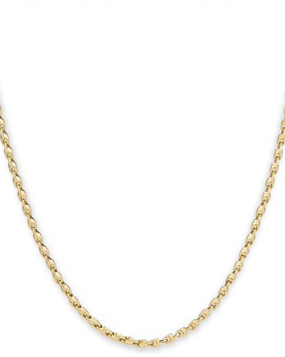 MONZARIO 14 karaats witgouden fantasieschakel collier op 45 cm,voorzien van karabijnhaak sluiting, model 872-c wit - 11112841