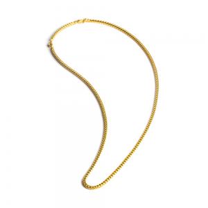 Gemini stalen collier Dux Gold, geel verguld edelstaal collier, te dragen op 52 + 13 cm - 11112898