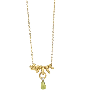 Rabinovich zilver verguld collier Rainforest Dew met  Peridoot, compleet Refnr. 80202379 - 11112928