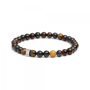 Gemini armband met 6 mm bollen in diverse kleuren gemengd, 3-colours, large - 11112998
