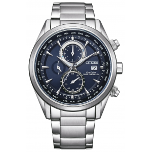 Citizen Radio-Controlled chronograaf Eco-Drive horloge 100 m WD, blauwe wijzerplaat, saffier glas, 100m WD - 11113039