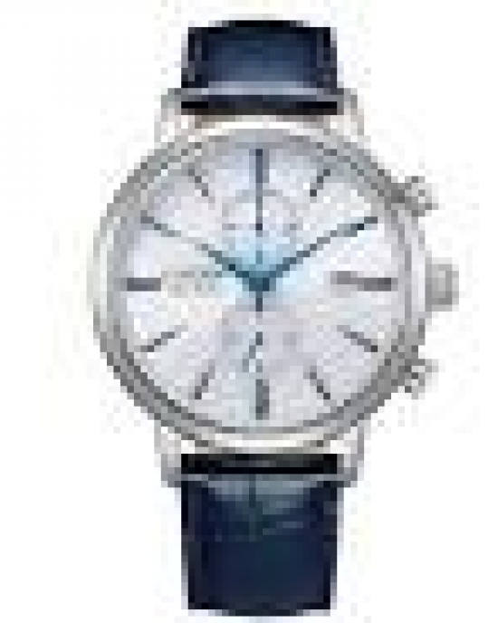 stalen Citizen horloge Eco-Drive Chronograaf 50 m WD met vintage look, kast 42 mm, lichte wijzerplaat met blauwe wijzers en uurmarkeringen met datumfunctie - 11113047