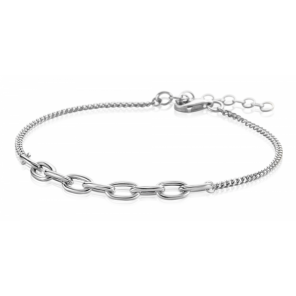 zilveren Zinzi fantasieschakelarmband, met ovale tussenschakels, refnr. zia2481 - 11113056