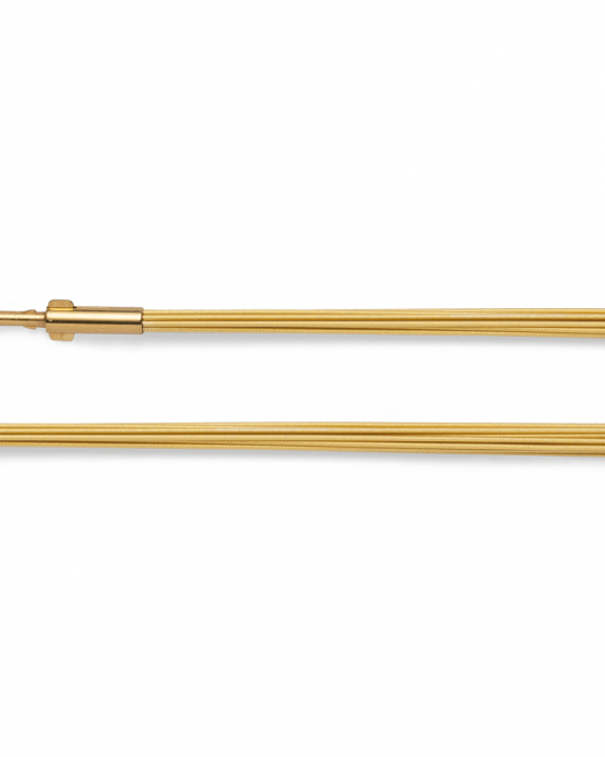 Bastian edelstaal geelgoud verguld collier bestaand uit 12 losse draden en een veiligheids sluiting. op 45 cm - 11113124