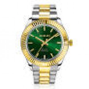 Zinzi Solaris horloge, Rolex-style, bicolor stalen band en kast (35 mm ) , groene wijzerplaat, voorzien van een Ecodrive uurwerk by Citizen, streepindex, 5atm ZIW2135 - 11113168