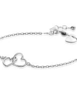 zilveren Zinzi fantasieschakelarmband,  twee hartjes door elkaar, ZIA2513 - 11113197