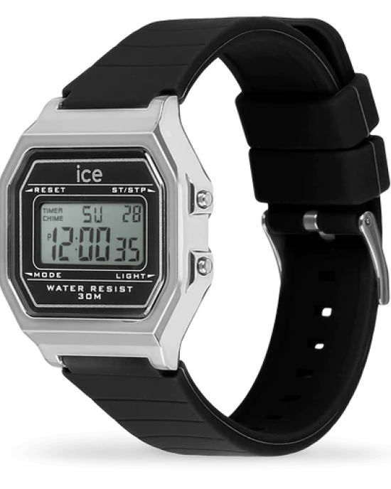 Ice Watch, model Ice Digit Retro Black Silver small - 11113285