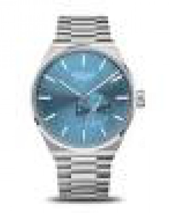 stalen Bering horloge, automatisch uurwerk, gematteerde band, ijsblauwe wijzerplaat, glazen deksel, 19441-Charity - 11113307