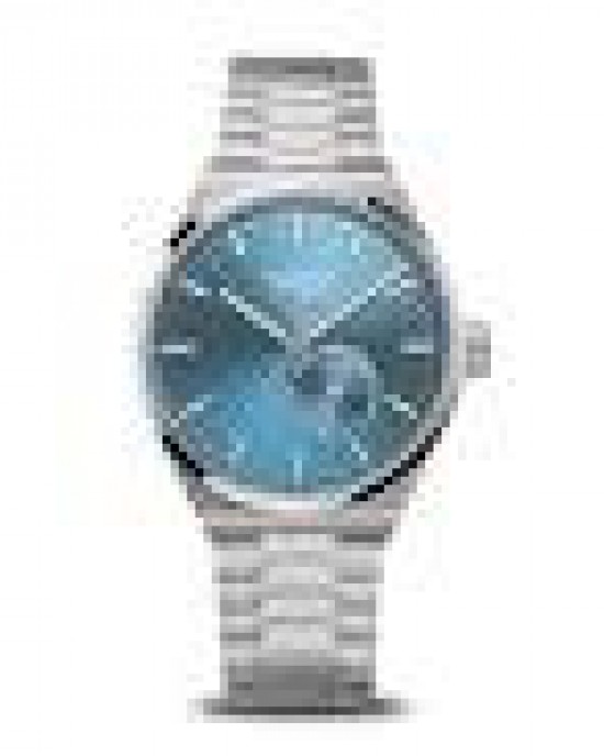 stalen Bering horloge, automatisch uurwerk, gematteerde band, ijsblauwe wijzerplaat, glazen deksel, 19435-Charity - 11113308