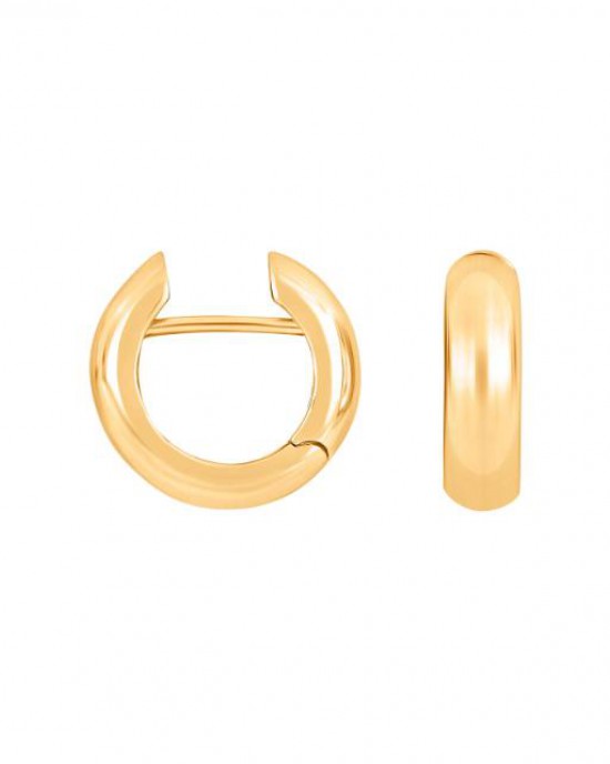 Heidendorff oorringen, echt goud model Stella 16 x 5 mm, geschikt voor verwisselbare hangers - 11113702