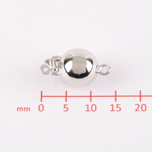 zilveren siersluiting, 8 mm bol - 11113786