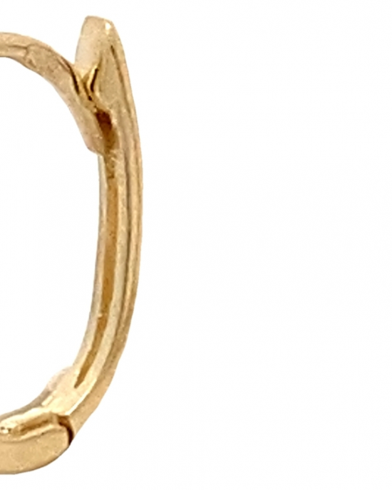 Monzario , 14 karaats geelgouden oorsieraden u-vormige ringen , 2 mm breed en 15.5 mhoog . Model O582 - 11113946