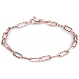 14 krt rose gouden Monzario fantasieschakel armband model 1272A,  Paperclip-style, lengte van 19 cm, schakels zijn ca 10,5 x 4 mm en armband is voorzien van een karabijnsluiting - 11113984