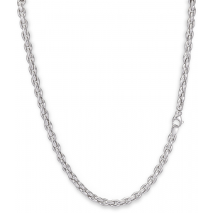 MONZARIO zilveren collier, turtle schakel op 5.5mm met draaibare karabijnhaak . Totale lengte is  45 cm. referentie model nr. 967c - 11113991