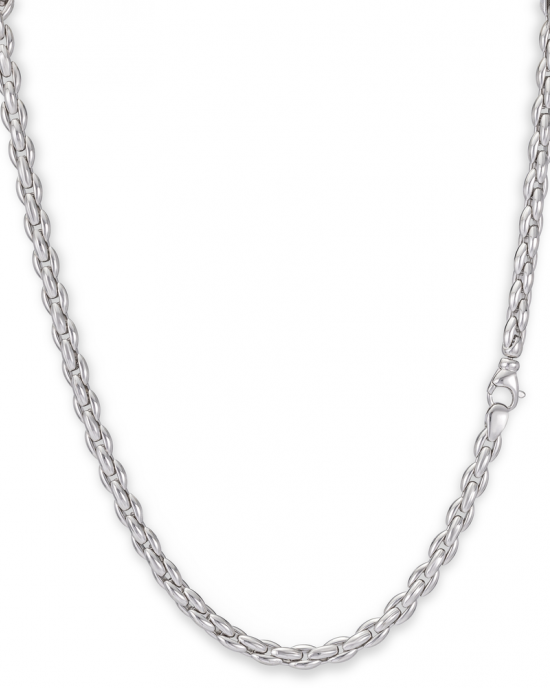 MONZARIO zilveren collier, turtle schakel op 5.5mm met draaibare karabijnhaak . Totale lengte is  45 cm. referentie model nr. 967c - 11113991