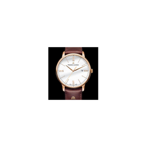 MAURICE LACROIX ELIROS DATE 40MM EL1118-PVP01-112-1, een rosé verguld klassiek horloge met lichte wijzerplaat en leren band. - 11112139