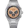 Citizen super titanium Eco-drive chronograph, kast 42 mm, oranje wijzerplaat, saffierglas, 100 m wd - 11114140
