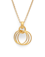 Bastian hanger, vergulde zilveren ringen, mat-poli - 11114300