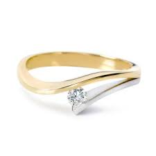 R & C groeibriljant ring model 38 uitgevoerd in 14 krt bi-colour goud en verfraaid met 1 x 0,03 crt briljant geslepen diamant Si/R - 11114307