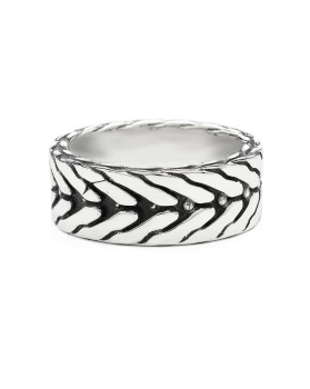 Silk zilveren ring model 167 , geoxydeerd zilver op maat 18 - 11114471