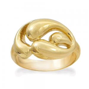 zilveren fantasie Rabinovich ring geel verguld, model Curvy Class - 11114674