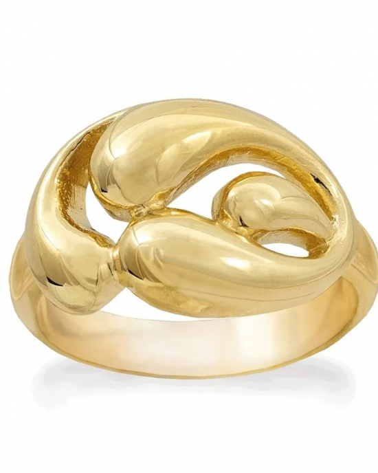 zilveren fantasie Rabinovich ring geel verguld, model Curvy Class - 11114674