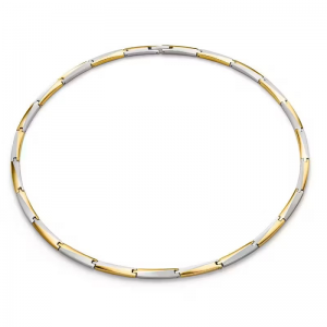 Boccia titanium bicolor fantasieschakel armband, ca 21 cm, 03059-02 - 11114820