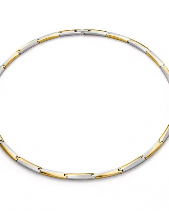 Boccia titanium bicolor fantasieschakel armband, ca 21 cm, 03059-02 - 11114820