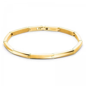 Boccia fantasieschakel armband volledig geel verguld, lengte ca 21 cm, 03059-03 - 11114823