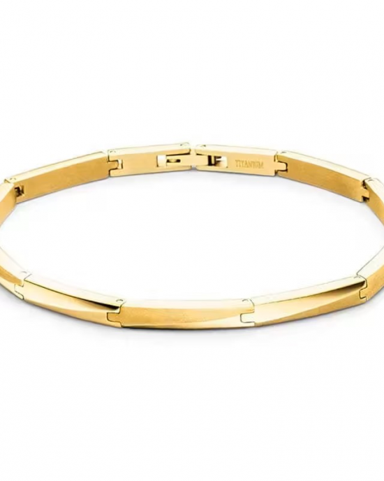 Boccia fantasieschakel armband volledig geel verguld, lengte ca 21 cm, 03059-03 - 11114823