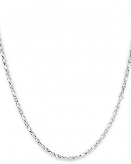 14 krt witgouden Monzario fantasie collier model 837C, 45 cm en voorzien van een karabijnhaak - 11115272