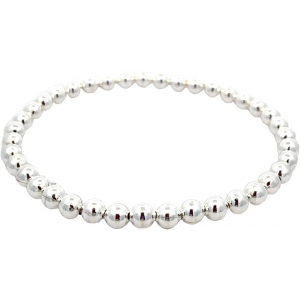 Monzario zilveren rek armband met bolletjes, doorsnede 58 mm Referentie nummer; arg 1219-a - 11115312