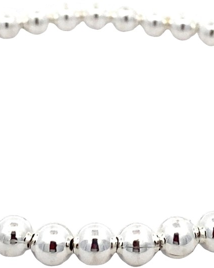 Monzario zilveren rek armband met bolletjes, doorsnede 58 mm Referentie nummer; arg 1219-a - 11115312