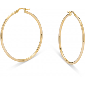 14 krt geelgouden Monzario buiscreolen, 65 x 2 mm, model 588O geel - 11115351