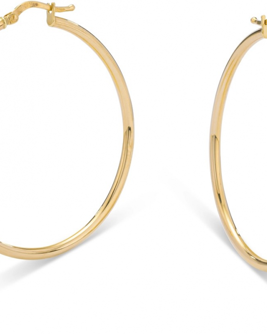 14 krt geelgouden Monzario buiscreolen, 65 x 2 mm, model 588O geel - 11115351