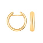 zilver , geel verguld, Heide Heinzendorff creolen, model Ida, bolle buis, 22 mm x 5 mm - 11115395