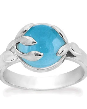 Rabinovich Zilveren ring met blauwe calcedoon .Ref ; Serenity 82303008 - 11115424