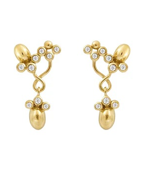 Rabinovich Zilveren geelvergulde oorsieraden met zirkonia .Ref ; Ballroom 82104344 - 11115426