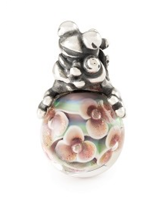 Zilveren trollbeadshanger met muranoglas model nummer TAGPE-00097; Tederheid hanger Special 2025 - 11115457