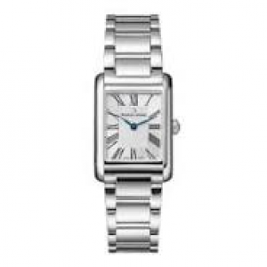 volledig stalen Maurice Lacroix horloge, model Fiaba Square Quartz 34 mm, saffier glas en 5 atm WD, zilverkleurige wijzerplaat met romeinse indexen, FA1205-SS002-110-1 - 11115546