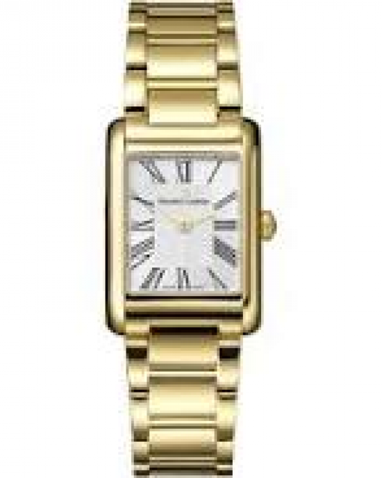 volledig staal PVD geel verguld Maurice Lacroix horloge, model Fiaba Square Quartz 34 mm, saffier glas en 5 atm WD, zilverkleurige wijzerplaat met romeinse indexen, FA1205-PVY02-110-1 - 11115547