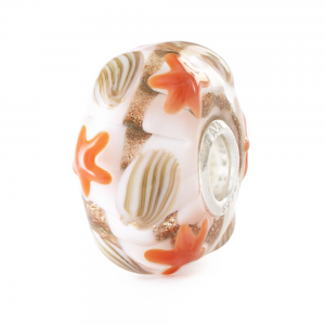 Zilveren Trollbeads kraal met muranoglas ; geleid door Golven, special edition  refnr. tglbe-20462 - 11115557