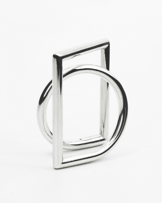 Yoko Takai design; Uno, handgemaakte zilveren ring. Draagt over de hand - 11115560