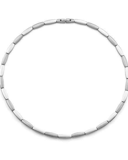 Boccia Collier 08082-01, tonneauvormige schakels mat-glanzend afgewisseld - 11115582