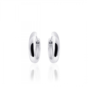 zilveren gerhodineerde en gepolijste klapcreolen 3 x 18 mm - 11115682