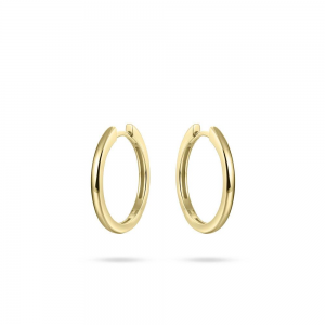 zilver, geel verguld en gepolijste klapcreolen 2 x 22 mm - 11115698