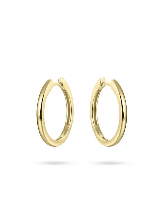 zilver, geel verguld en gepolijste klapcreolen 2 x 22 mm - 11115698