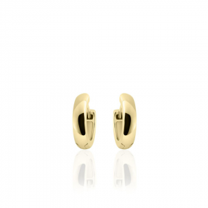 zilver, geel verguld en gepolijste klapcreolen 3 x 13.5 mm - 11115699