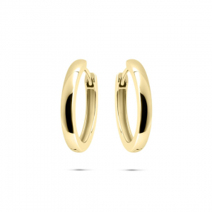zilver, geel verguld en gepolijste klapcreolen 3 x 22 mm - 11115701