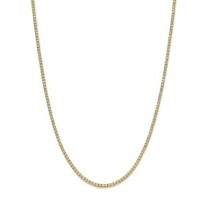 14k Geelgouden tenniscollier uitgevoerd met lab grown diamanten. Het tenniscollier heeft een draaglengte van 42cm en een schakelbreedte van 2.5mm. Het gezamenlijk diamantgewicht van de briljant geslepen diamanten is 5.00ct. Lab grown diamanten zijn diaman